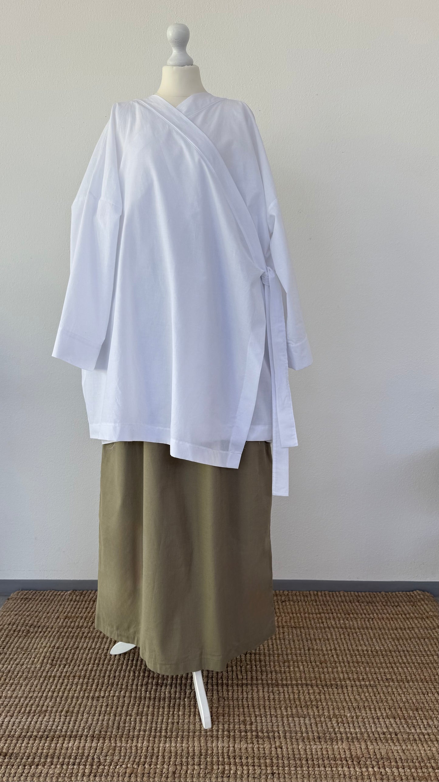 Wickelbluse — Cotton Voile White