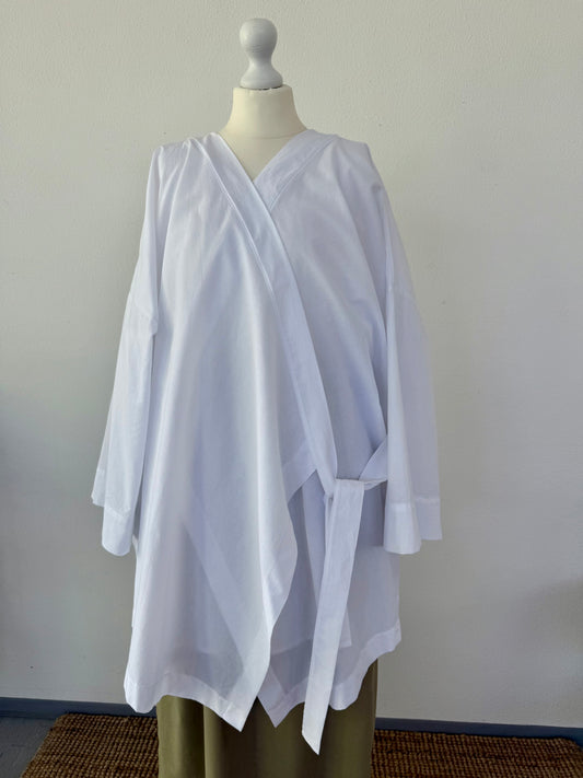Wickelbluse — Cotton Voile White