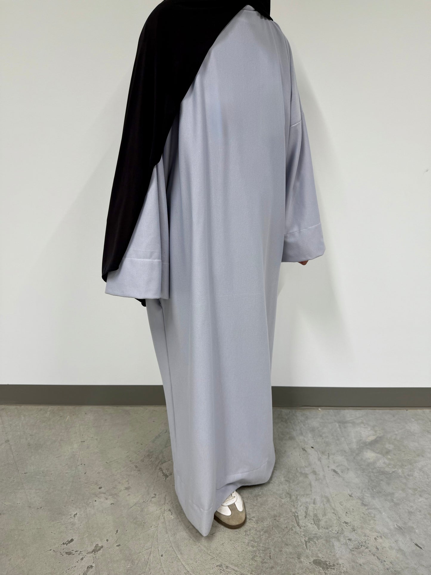 Soft Structure Abaya - Grey