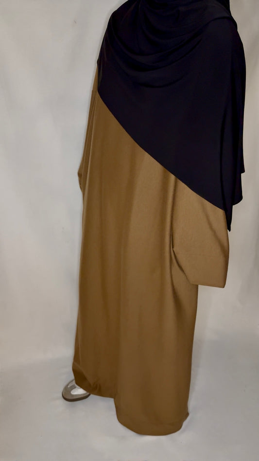 Soft Structure Abaya - Braun