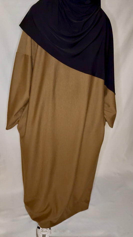 Soft Structure Abaya - Braun