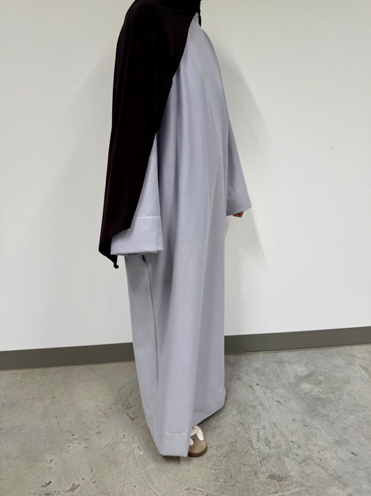 Soft Structure Abaya - Grey